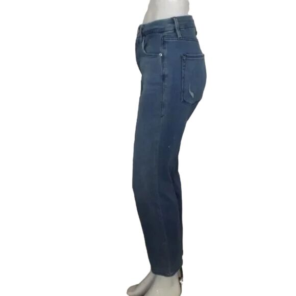 GOOD AMERICAN Jeans, 8/29, Light Wash, Good straight, Ankle, Zipper fly, Pockets - Picture 8 of 15